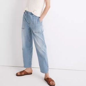 Madewell Pull-On Relaxed Jeans in Bellview Wash Size Large